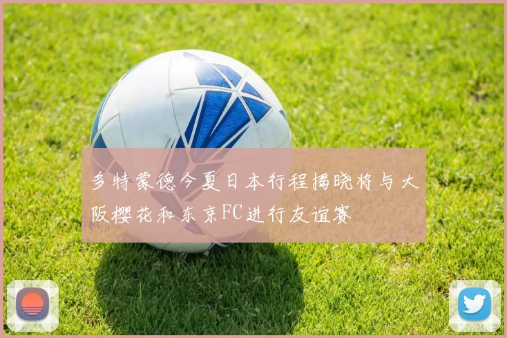 多特蒙德今夏日本行程揭晓将与大阪樱花和东京FC进行友谊赛